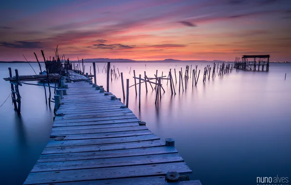 Picture the sky, water, surface, the evening, excerpt, pierce, Portugal