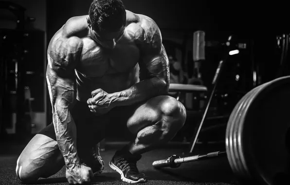 Cross, chest, coach, brutal, bodybuilding, caucasian, competitor
