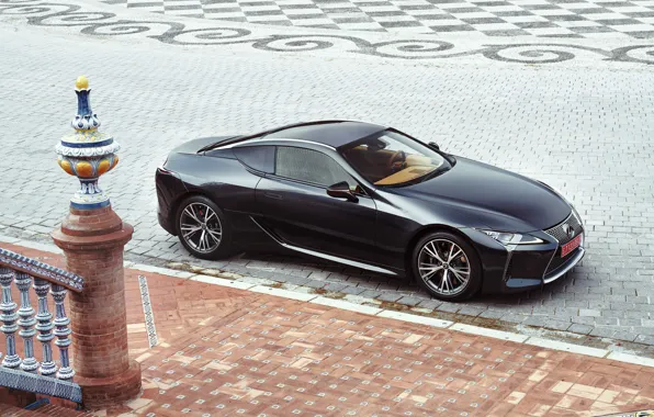 Black, Lexus, area, car, EU-spec, LC 500