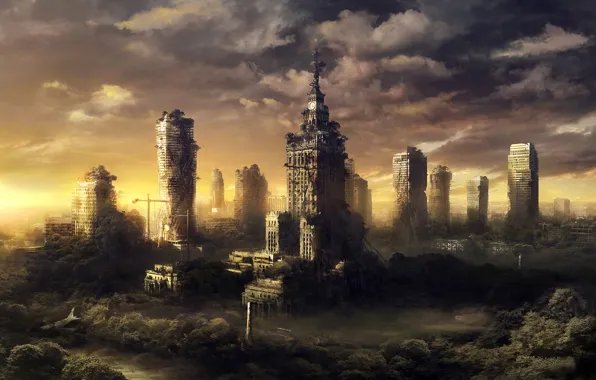 The city, ruins, postapokalipsis