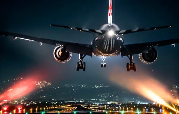 Lights, the plane, the rise