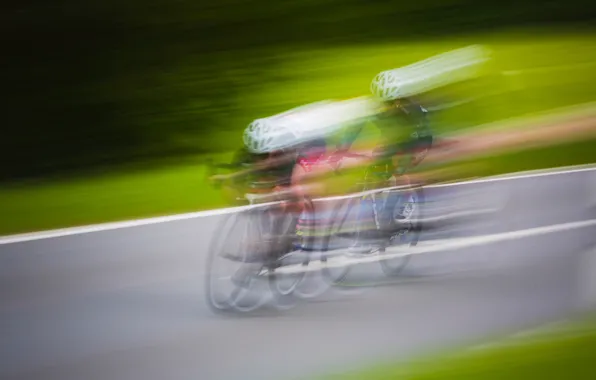 Road, bike, race, speed, cyclists, athletes, bikes, dynamics