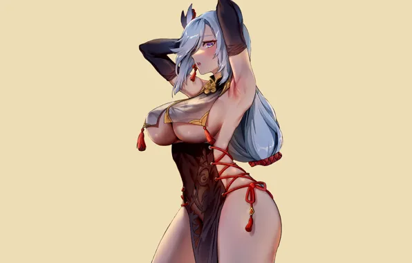Girl, sexy, boobs, anime, babe, oppai, armpit, thick