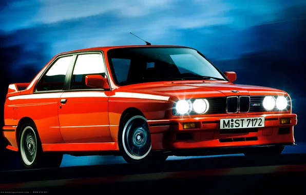 Car, classic, BMW M3, oldschool