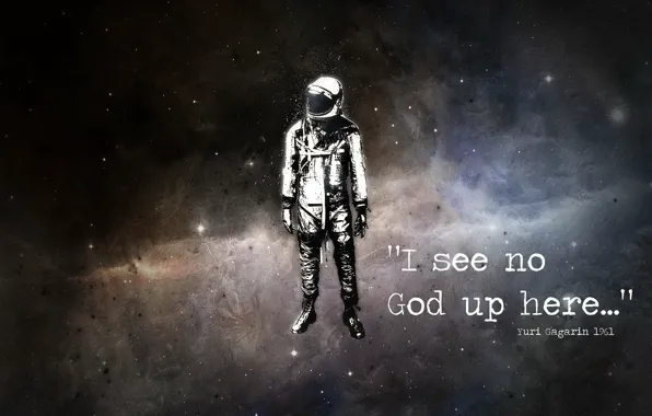God is tot, Gagarin, the first man in choose