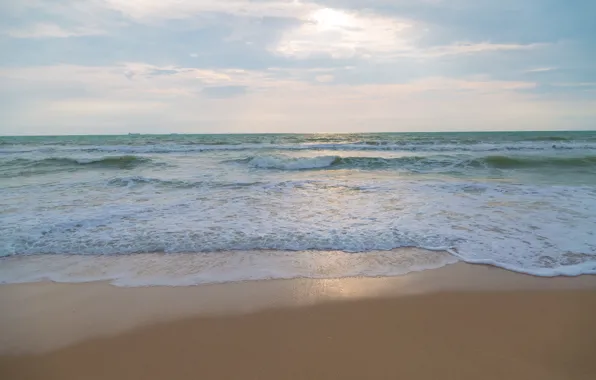 Sand, sea, wave, beach, summer, the sky, shore, summer