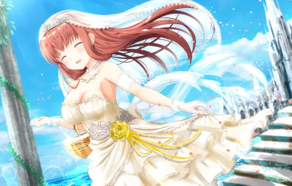 Girl, The bride, Veil, girlfriend (kari)