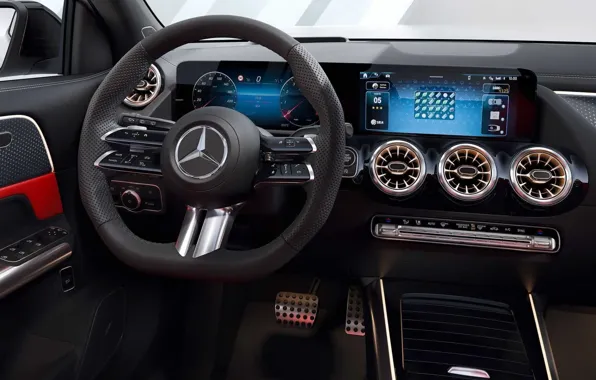 Mercedes-Benz, Mercedes, the wheel, the instrument panel, torpedo, GLA, GLA-Class, 2023