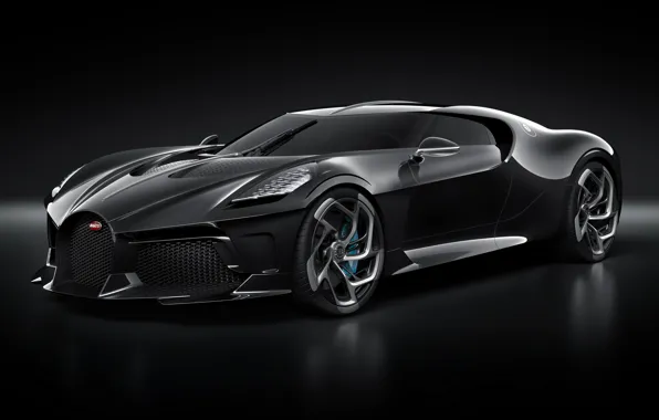 Machine, lights, Bugatti, drives, stylish, hypercar, The Black Car