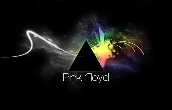 Picture line, abstraction, Pink Floyd, triangle
