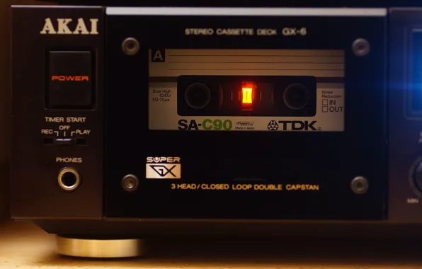 Cassette, stereo, AKAI GX-6, TDK SA-C90