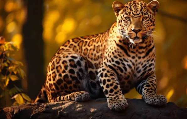Look, face, nature, pose, Jaguar, AI art, neural network