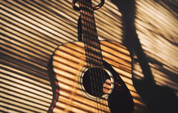 Picture light, guitar, shadow, Music to my Eyes