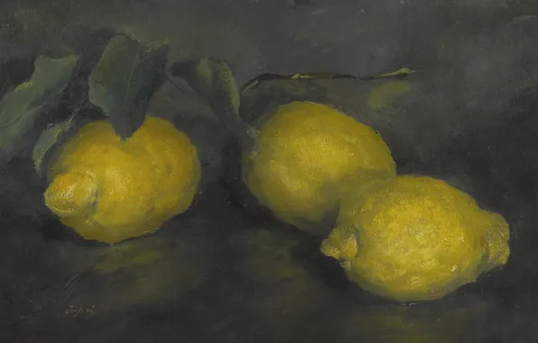 Picture 1929, Alexander Evgenievich Yakovlev, LEMONS, three lemons