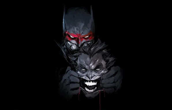 Picture Batman, Joker, bat, hero, DC Comics, yuusha