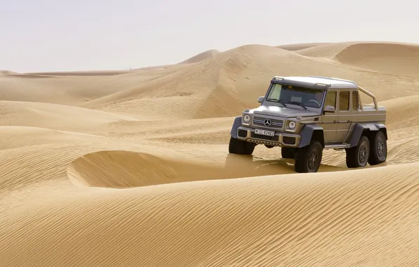Picture Mercedes-Benz, Sand, Auto, Desert, AMG, SUV, G63, Dune