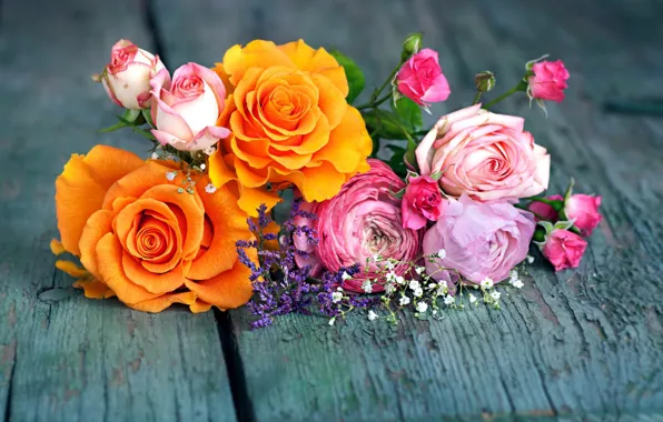 Flowers, background, bouquet
