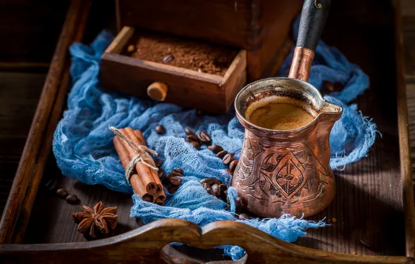 Picture spices, Turk, coffee, Shaiith, coffee grinder, tray