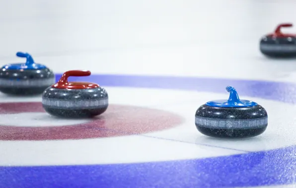Picture stones, sport, the game, two, home, blur, sports, Curling