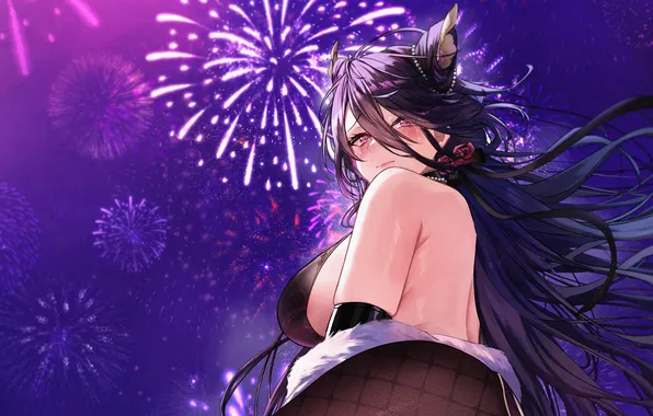 Girl, the game, salute, anime, Azur Lane