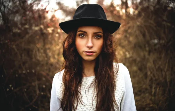 Look, hat, brown-eyed, Fjolla