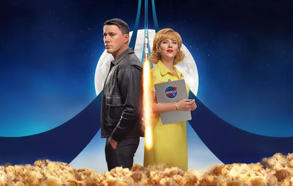 Scarlett Johansson, Movies, Channing Tatum, Fly Me to the Moon, 2024 Movies, Movie poster