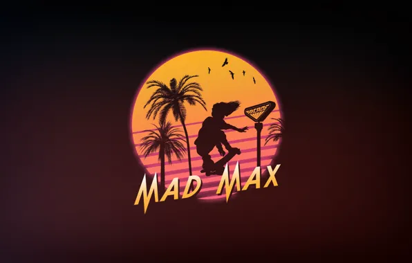 Minimalism, Background, Art, Mad Max, 80's, Synth, Retrowave, Synthwave