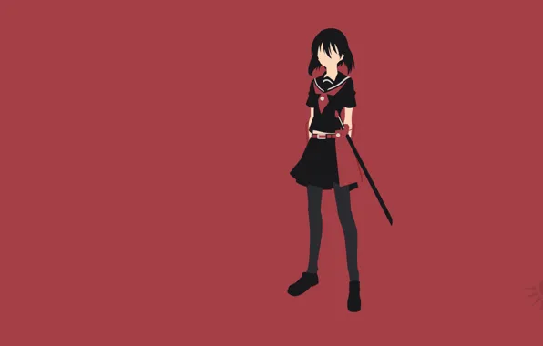 Minimalism, jaegers, Akame ga kill, Kurome, akame GA kill