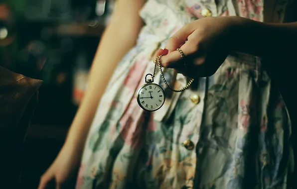 Picture watch, hand, dress, chain