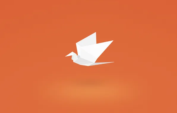 Picture paper, bird, minimalism, crane, origami