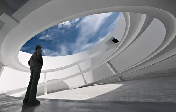 The sky, the city, people, building, architecture