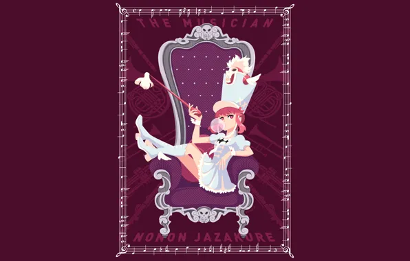 Notes, chair, red, bubble, uniform, kiver, kill la kill, nonon jakuzure