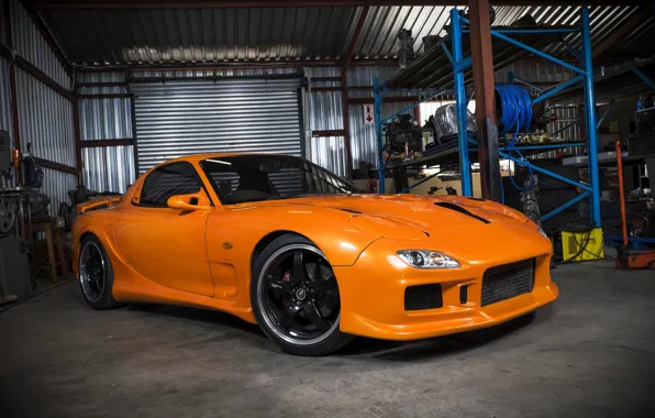 Picture Orange, Mazda, RX-7, FD3s