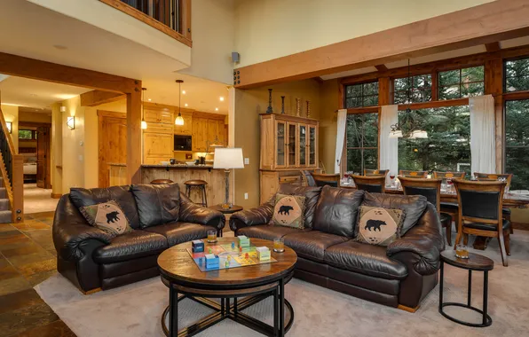 Design, style, heat, interior, kitchen, ladder, living room, cozy