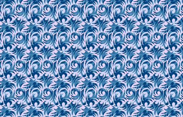 White, blue, curls, pattern, texture