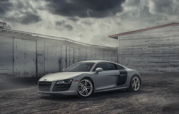 Picture Audi, Car, Clouds, Cool, Clean, Photography, Supercar, Silver