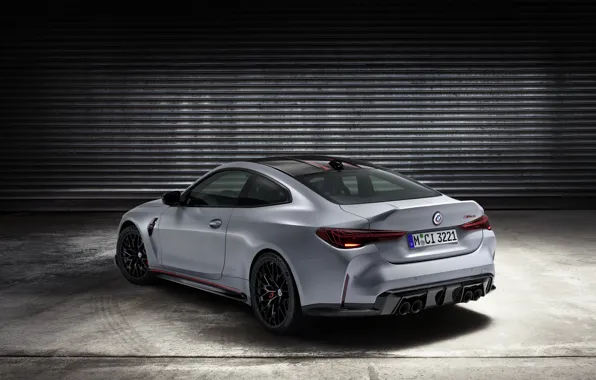 BMW, Grey, Side, Rear, 2022, G82, M4 CSL, BMW M4 CSL