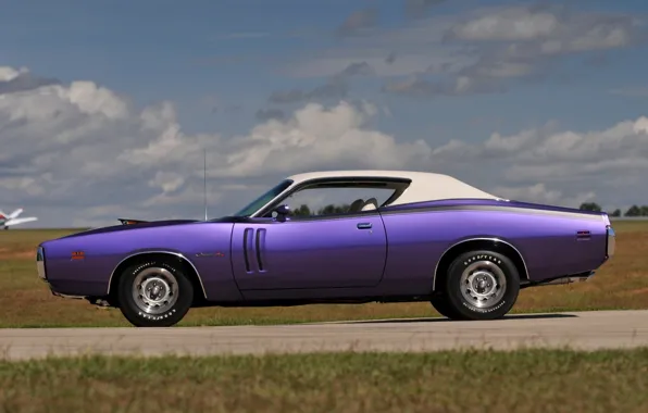 1971, Purple, Dodge Charger, Muscle classic, Hemi Ramcharger WS23