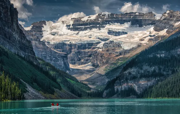Picture mountains, nature, lake, Canada