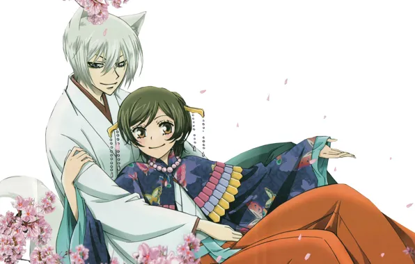 Romance, Sakura, art, two, Kamisaa The Hajimemashita, Very nice God, Tomoya, Nanami