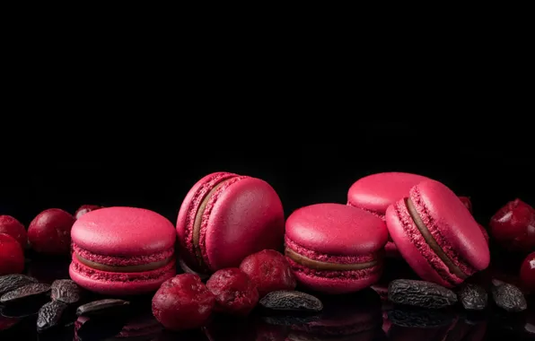 Berries, cake, macaroon