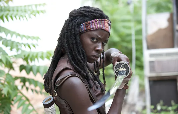 Look, the series, The Walking Dead, The walking dead, Michonne, Danai Gurira, Michonne, Danaus Gurira