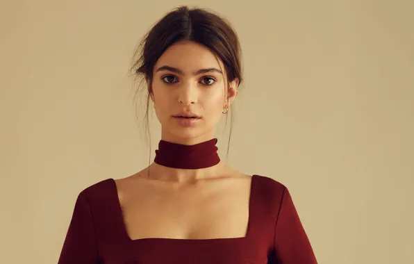 Look, background, portrait, actress, brown hair, beauty, Emily Ratajkowski, Emily Ratajkowski