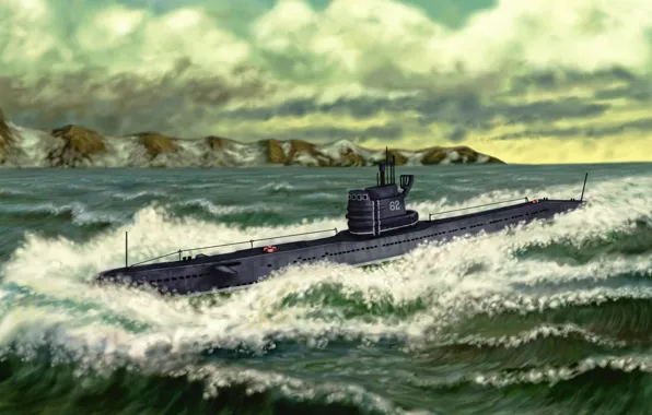 Picture boat, USSR, Navy, the project, underwater, submarine, underwater, diesel