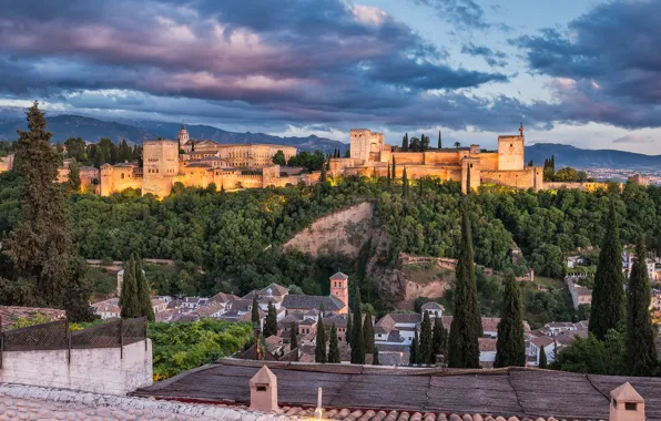 Spain, Granada, The Alhambra Palace