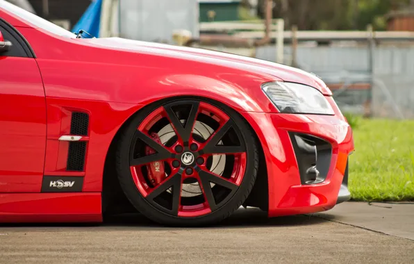 Picture red, wheel, red, disk, rim, Holden, Holden, hsv