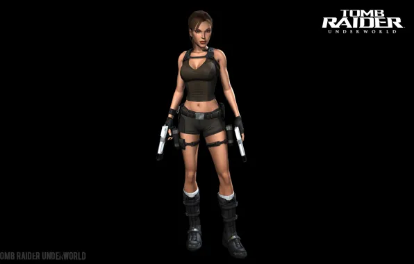 Girl, gun, Tomb Raider, Lara Croft, black background, Lara Croft, Tomb Raider: Underworld