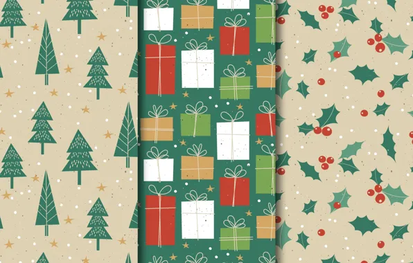 Background, new year, texture, gifts, christmas, patterns