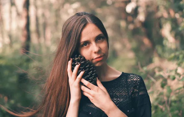 Picture girl, look, portrait