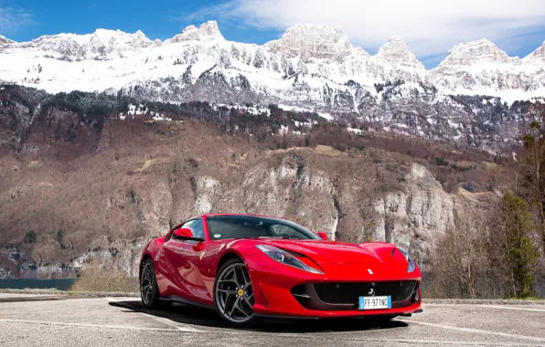 Ferrari, mountain, Superfast, 812